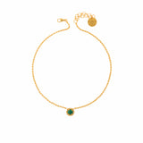 Collana Gemma in Oro con Malachite