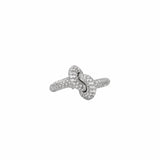 Anello Nodo in Oro Bianco 18K con Diamanti