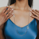 Collana Super Deco in Rodio con Pavé