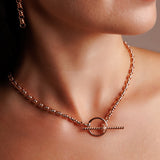 Collana Links 5mm T-Bar in Oro Rosa