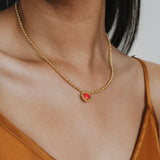 Collana Gemma in Oro con Corallo