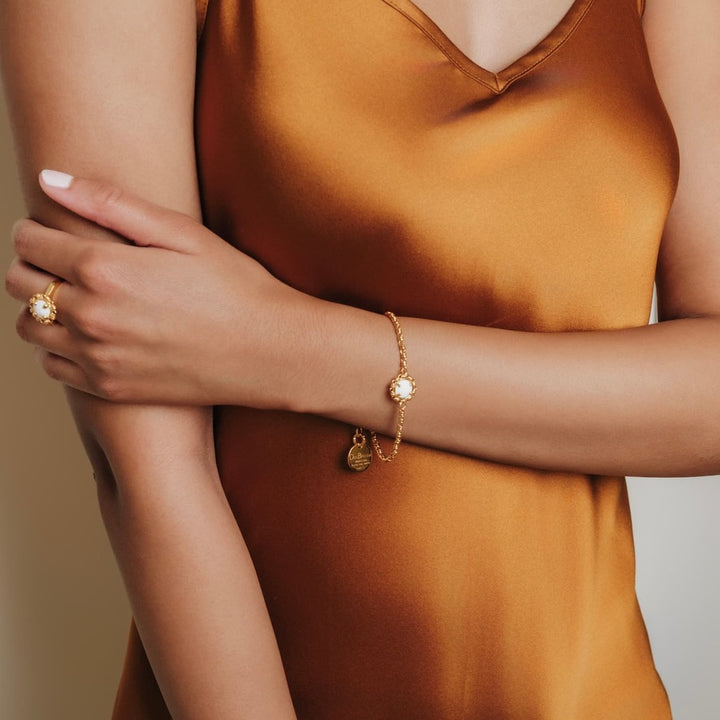 Bracciale Gemma in Oro con Agata Bianca