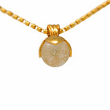 Pendente Magnolia in Oro con Agata Bianca
