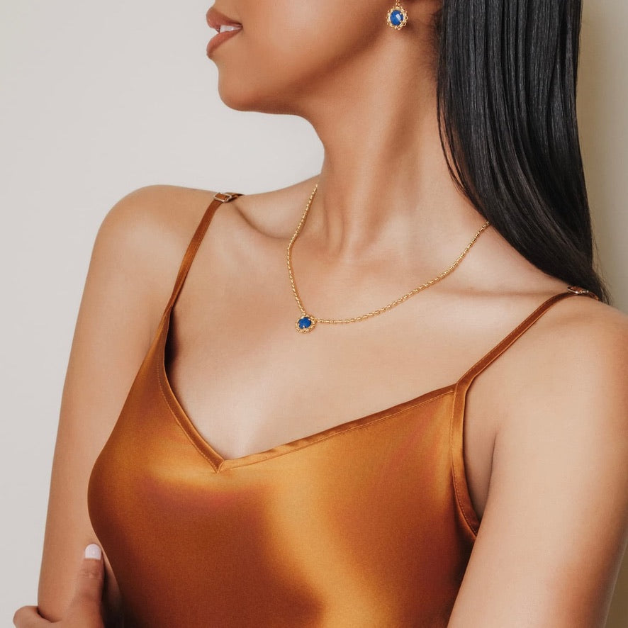 Collana Gemma in Oro con Lapislazzuli