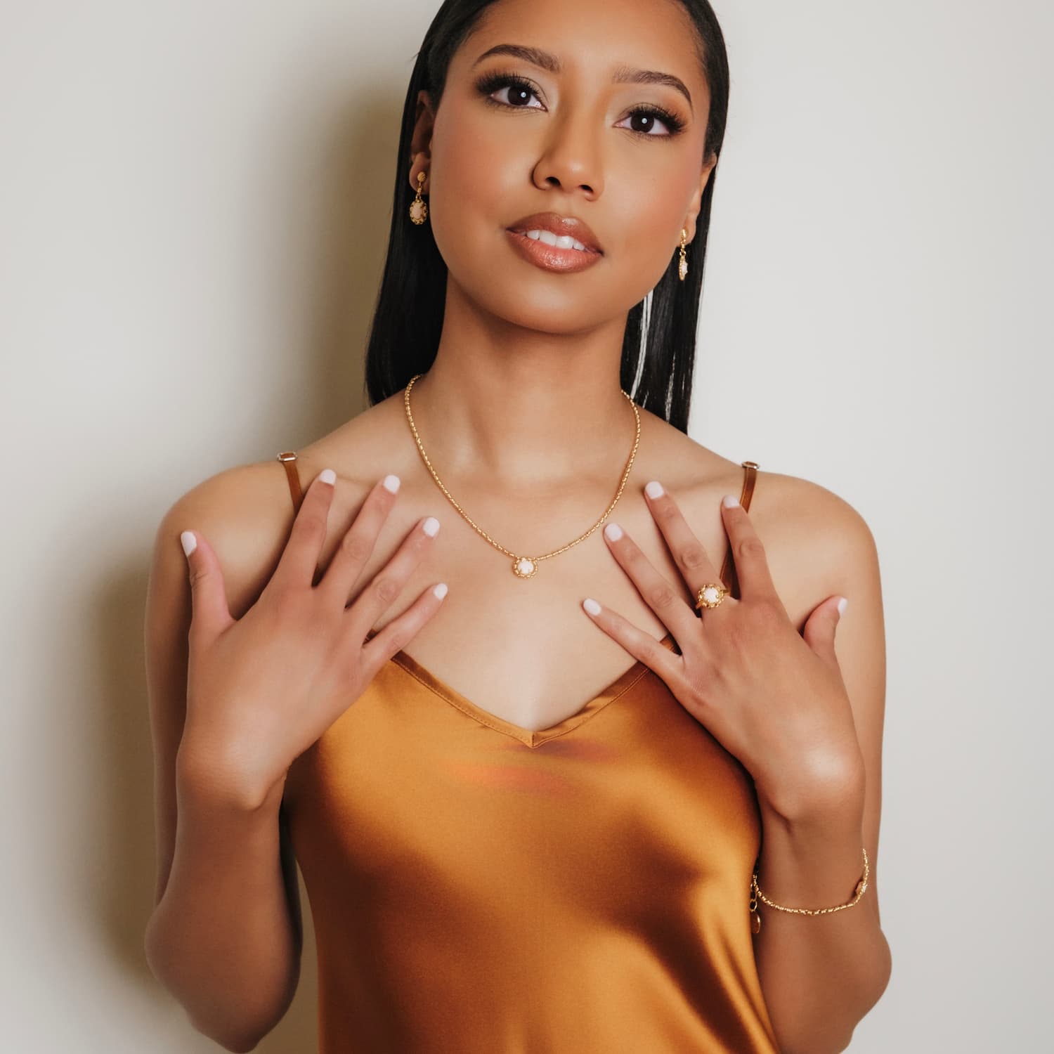 Orecchini Gemma in Oro con Corallo Rosa