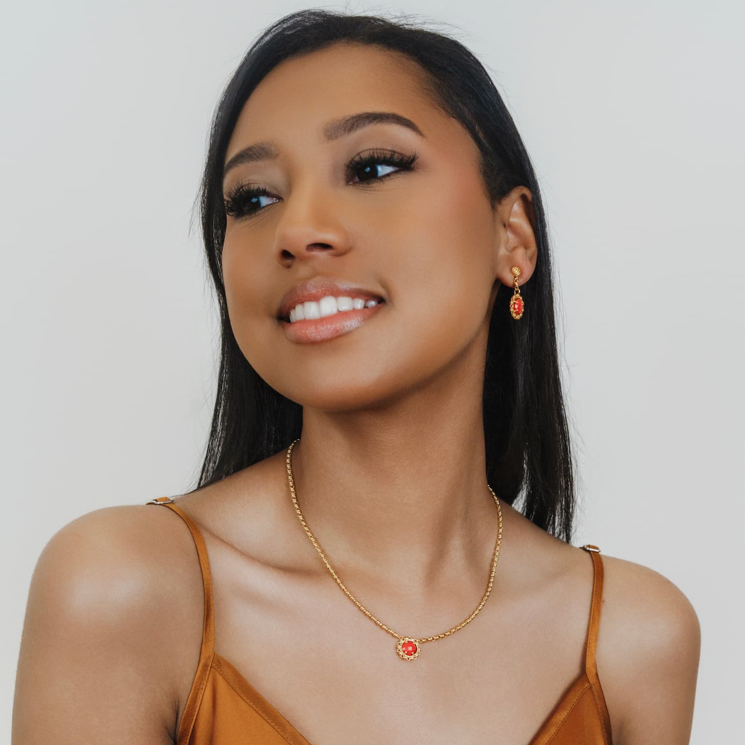 Collana Gemma in Oro con Corallo