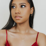 Collana Whisper in Oro Giallo con Cluster di Diamanti