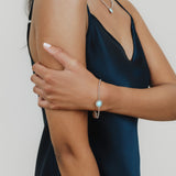 Bracciale Gemma in Rodio con Turchese