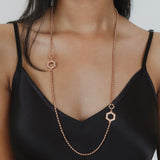 Collana Super Deco in Oro Rosa con Pavé
