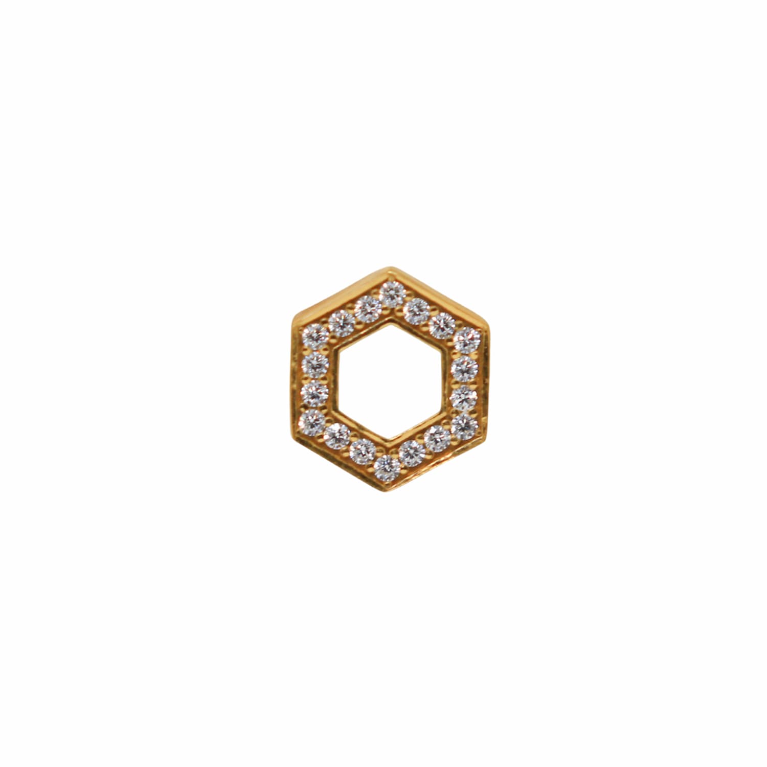 Orecchini Deco in Oro con Bianco & Pavé