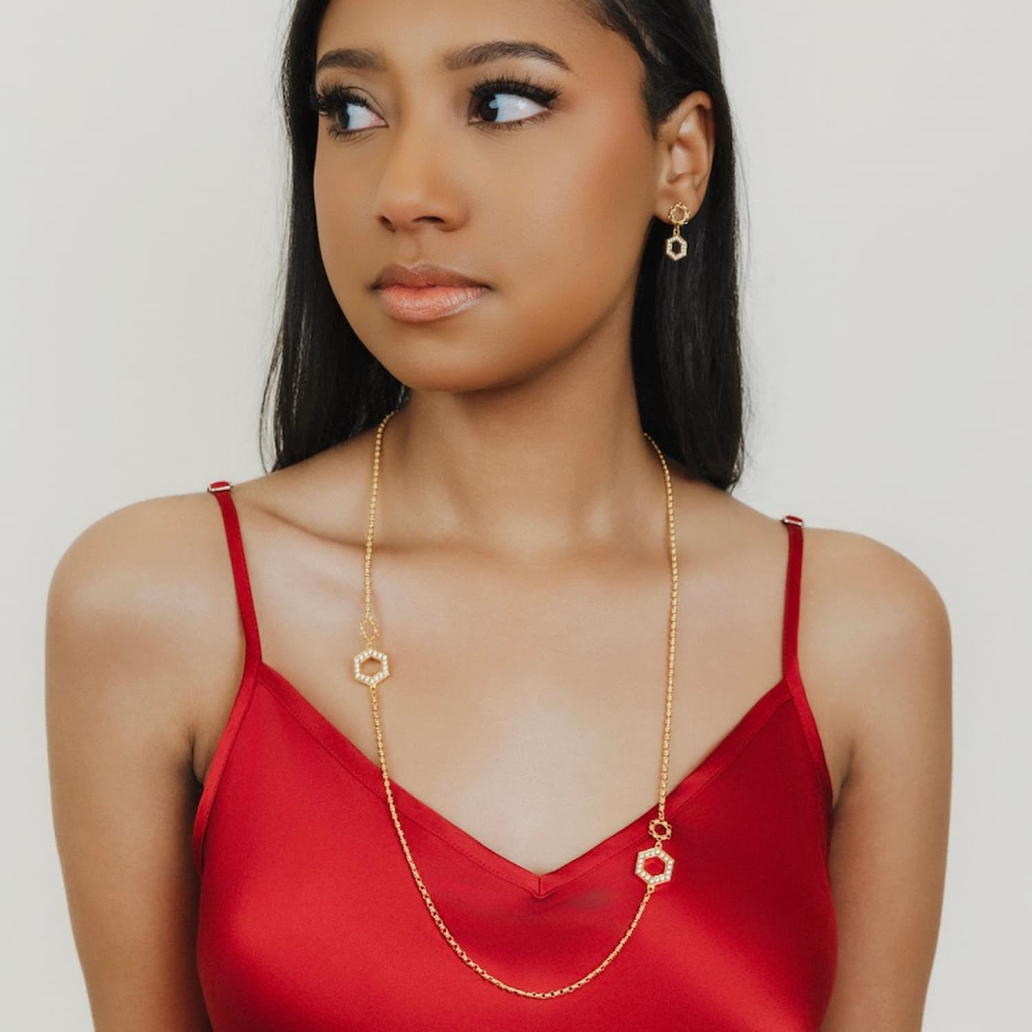 Collana Super Deco in Oro con Pavé