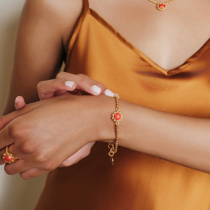 Bracciale Gemma in Oro con Corallo