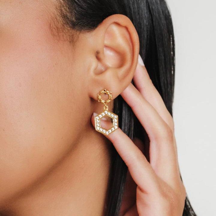 Orecchini Super Deco in Oro con Pavé