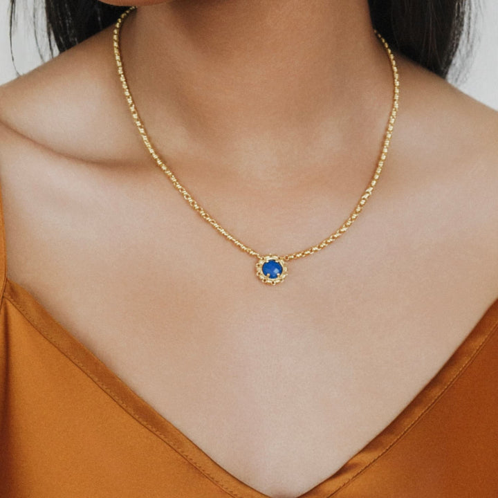 Collana Gemma in Oro con Lapislazzuli
