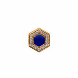 Orecchini Deco in Oro con Blu & Pavé