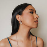 Orecchini Super Deco in Rodio con Pavé