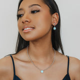 Collana Gemma in Rodio con Turchese