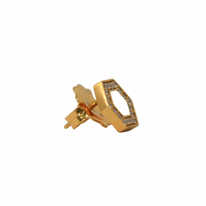 Orecchini Deco in Oro con Bianco & Pavé