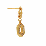 Orecchini Deco Statement in Oro con Pavé
