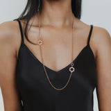 Collana Super Deco in Oro Rosa con Pavé