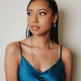 Orecchini Super Deco in Rodio con Pavé