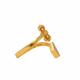 Anello Deco Statement in Oro con Rosso & Pavé