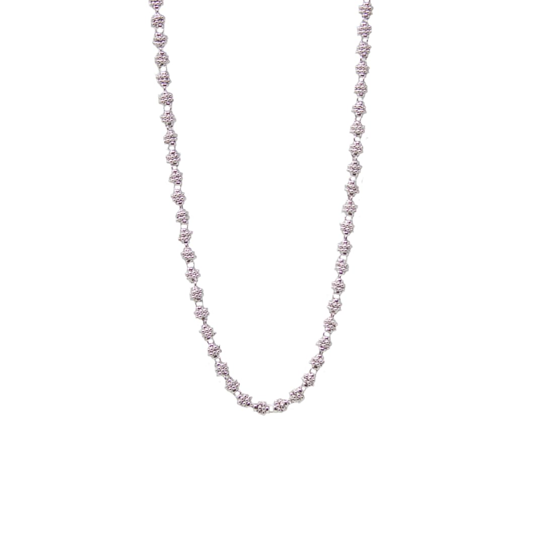 Collana Links Caviale in Rodio