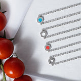 Collana Deco in Rodio con Pavé