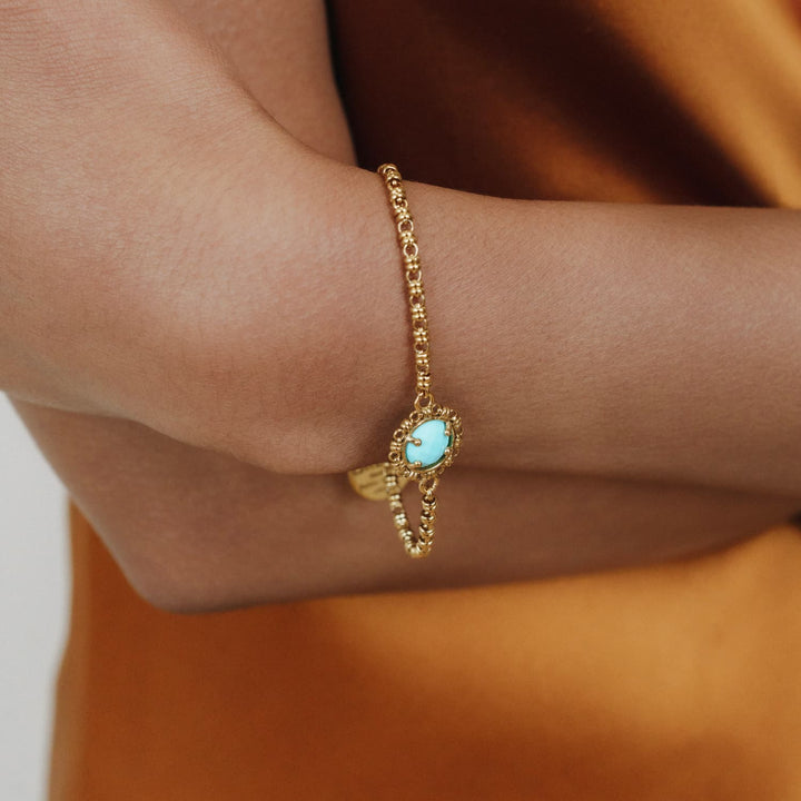 Bracciale Gemma in Oro con Turchese