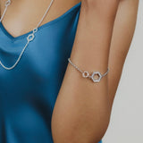 Bracciale Super Deco in Rodio con Pavé