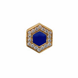 Orecchini Deco in Oro con Blu & Pavé