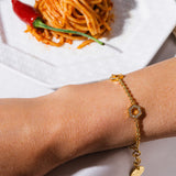 Bracciale Deco Statement in Oro con Pavé