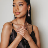 Anello Whisper in Oro Rosa 14k con Cluster di Diamanti