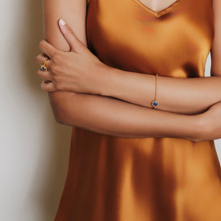 Bracciale Gemma in Oro con Lapislazzuli
