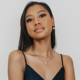 Collana Gemma in Rodio con Corallo Rosa