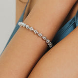 Bracciale Links Caviale in Rodio