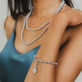 Bracciale Links Caviale in Rodio