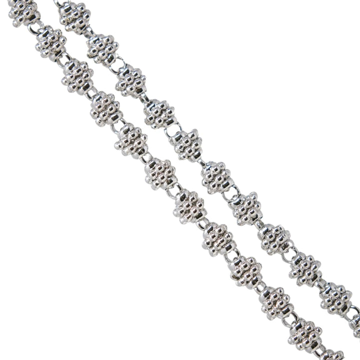 Collana Links Caviale in Rodio