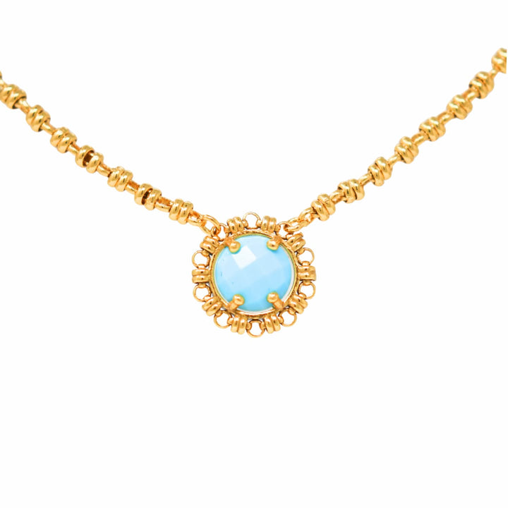 Collana Gemma in Oro con Turchese