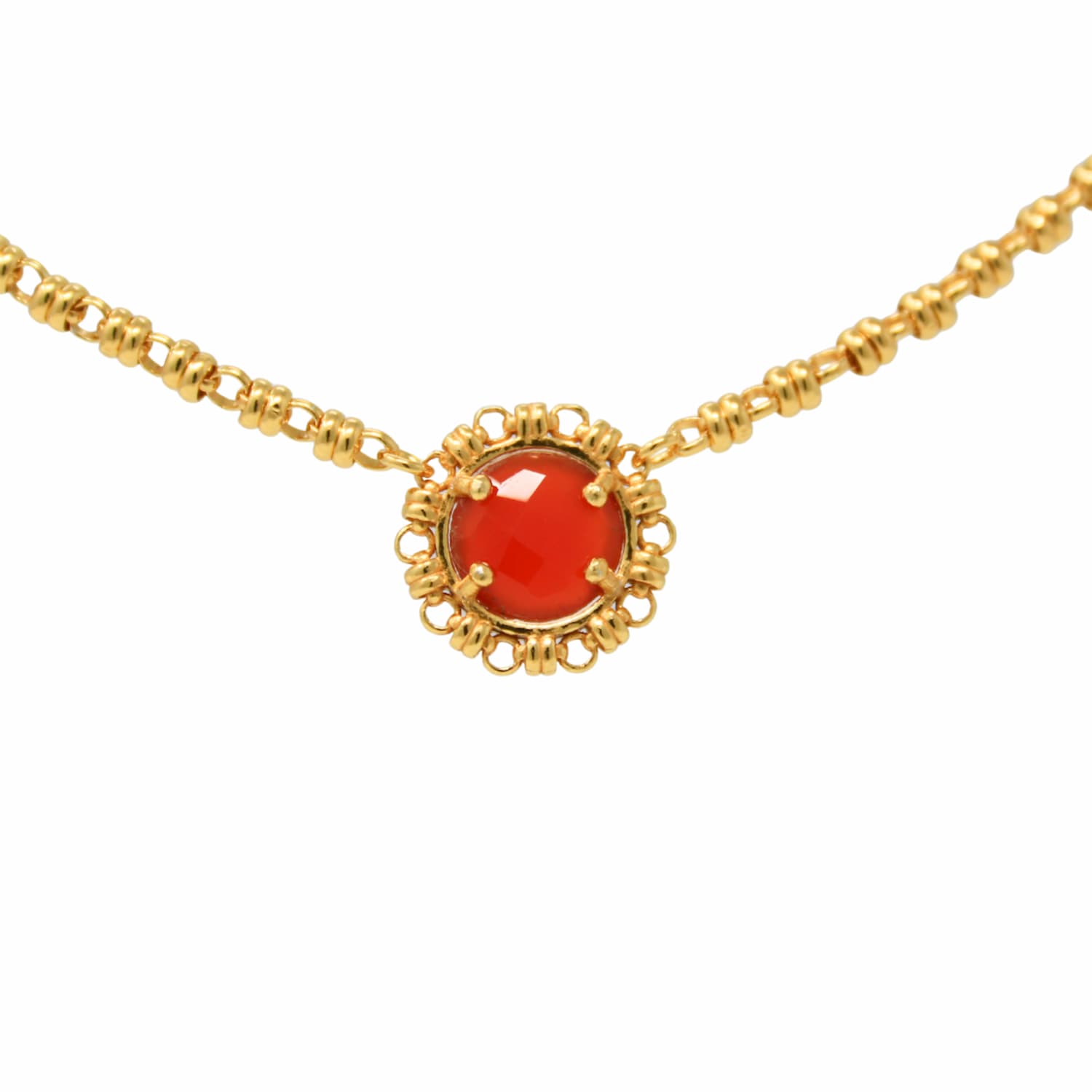 Collana Gemma con Corniola in Oro