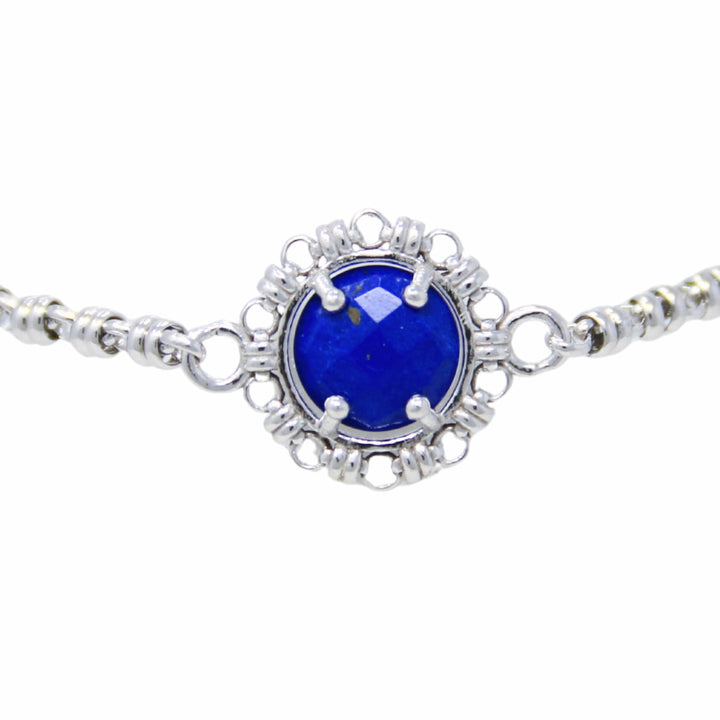 Bracciale Gemma in Rodio con Lapislazzuli