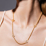 Collana Deco Statement in Oro con Pavé