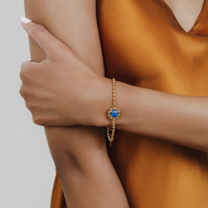 Bracciale Gemma in Oro con Lapislazzuli