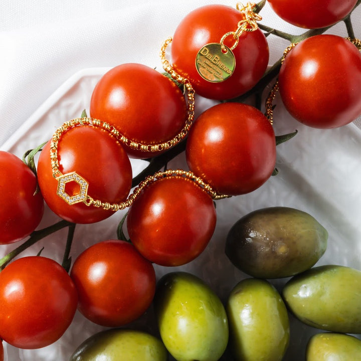 Collana Deco in Oro con Pavé