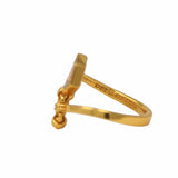 Anello Deco Statement in Oro con Rosso & Pavé