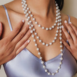 Collana Bella con Perle in Rodio