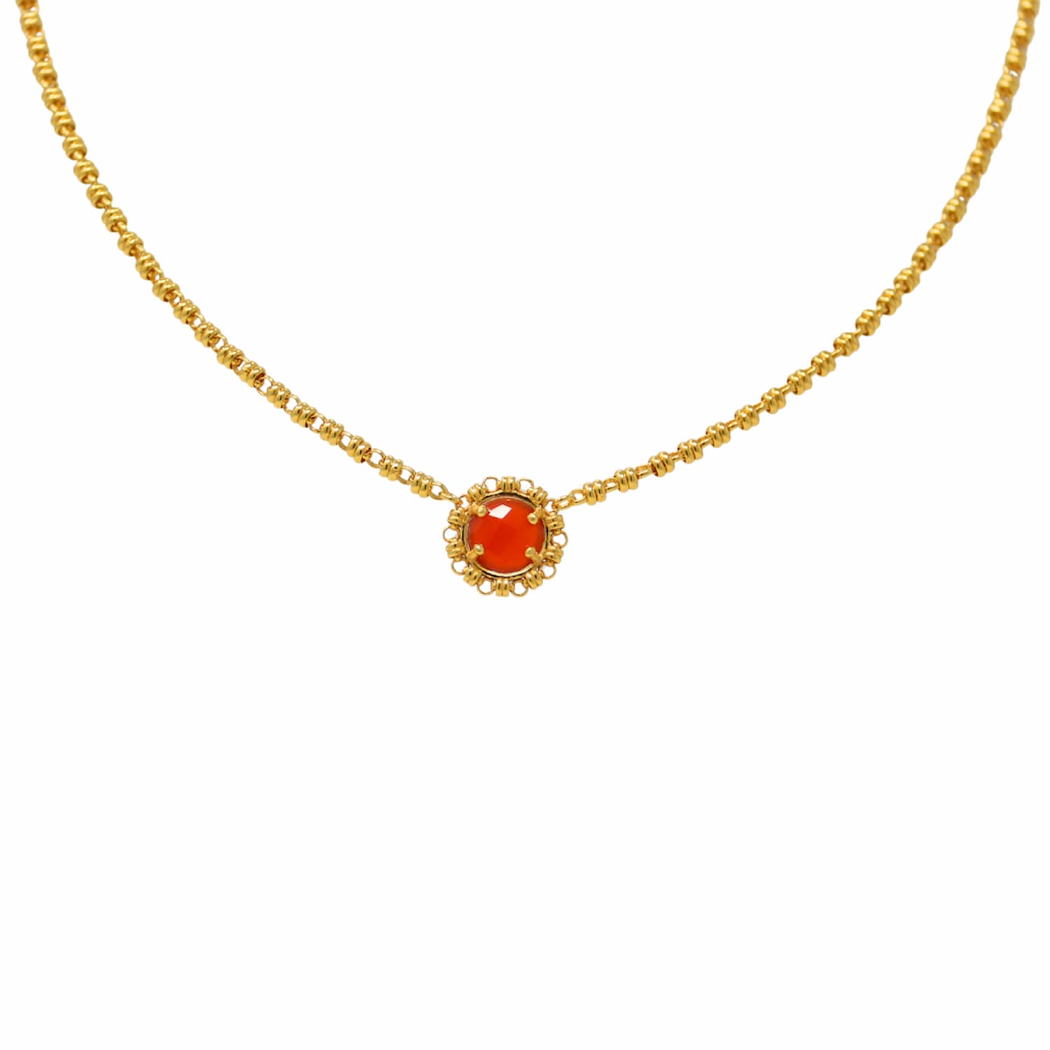 Collana Gemma con Corniola in Oro