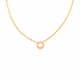 Collana Gemma in Oro con Corallo Rosa