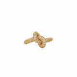 Anello Nodo in Oro Giallo 18K con Diamanti