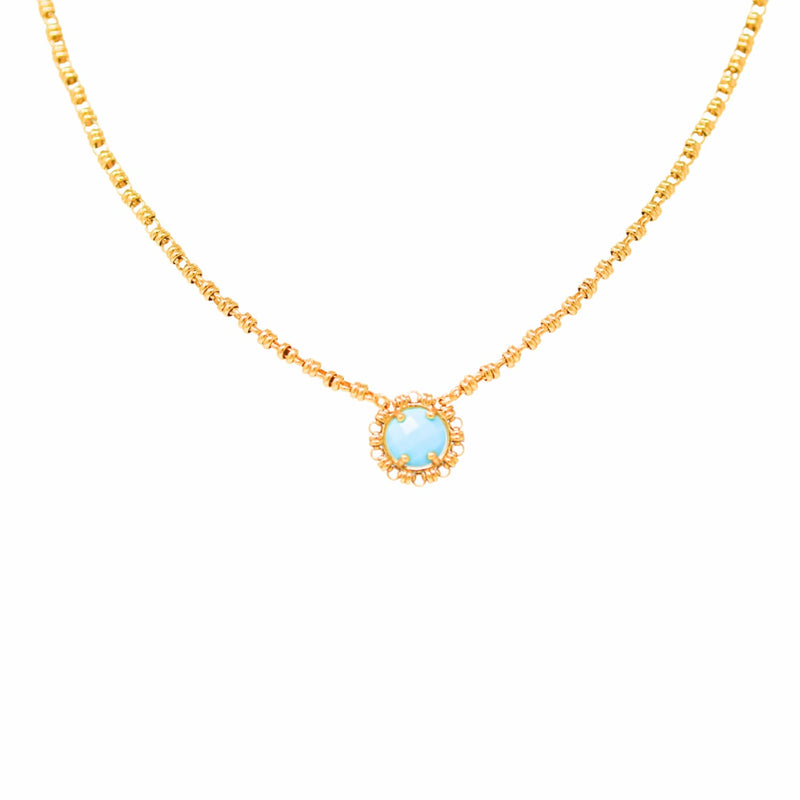 Collana Gemma in Oro con Turchese